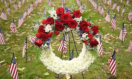 Close up of 2021 Veterans Day Wreath